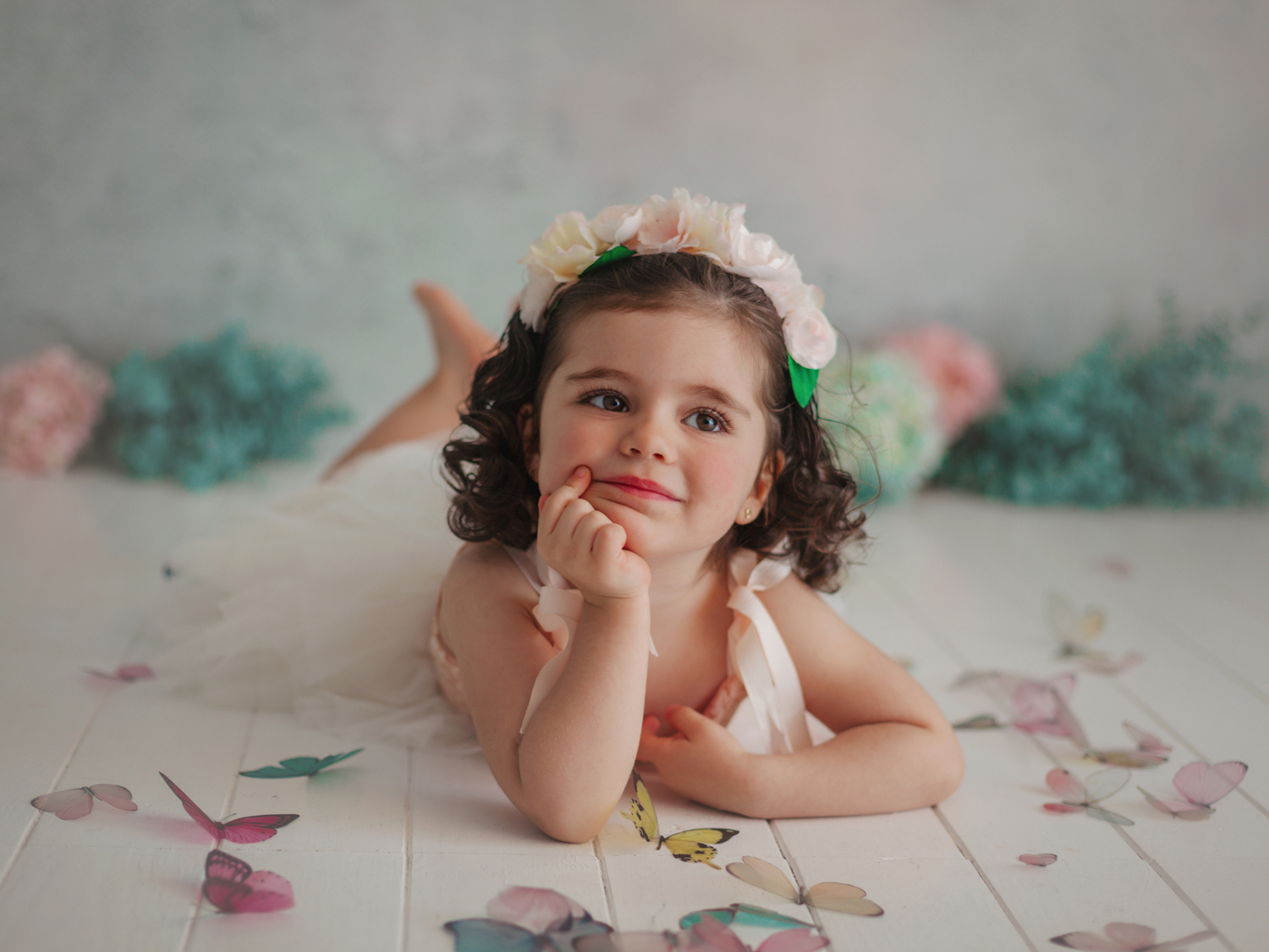 Niña con mariposas - Sesión de fantasía